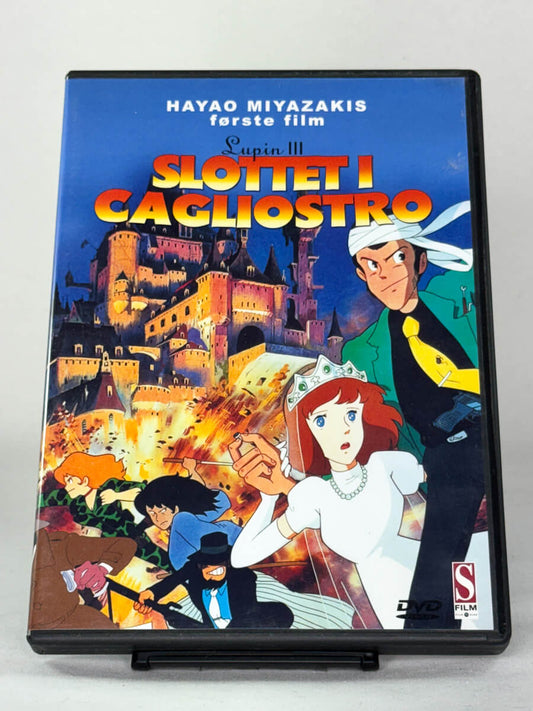 Brukt DVD-film Slottet i Cagliostro – forside av filmcover, kjøp originale brukte DVD og Blu-ray hos Brukbar Film