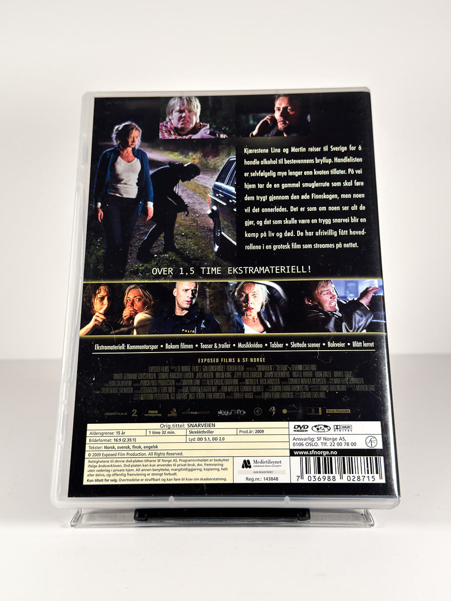 Bakside av cover til Snarveien på DVD