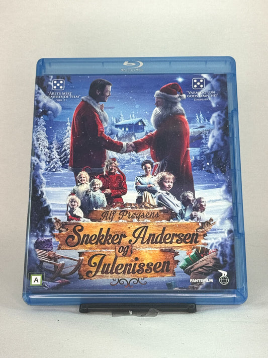 Forside av Blu-ray-cover til Snekker Andersen og Julenissen – norsk julefilmklassiker for hele familien, brukte Blu-ray hos Brukbar Film