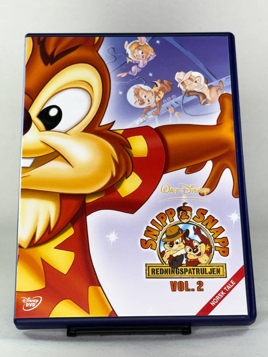 DVD-forside til filmen Snipp & Snapp: Redningspatruljen Vol. 2
Originalt cover brukt for produktbilde i nettbutikken Brukbar Film