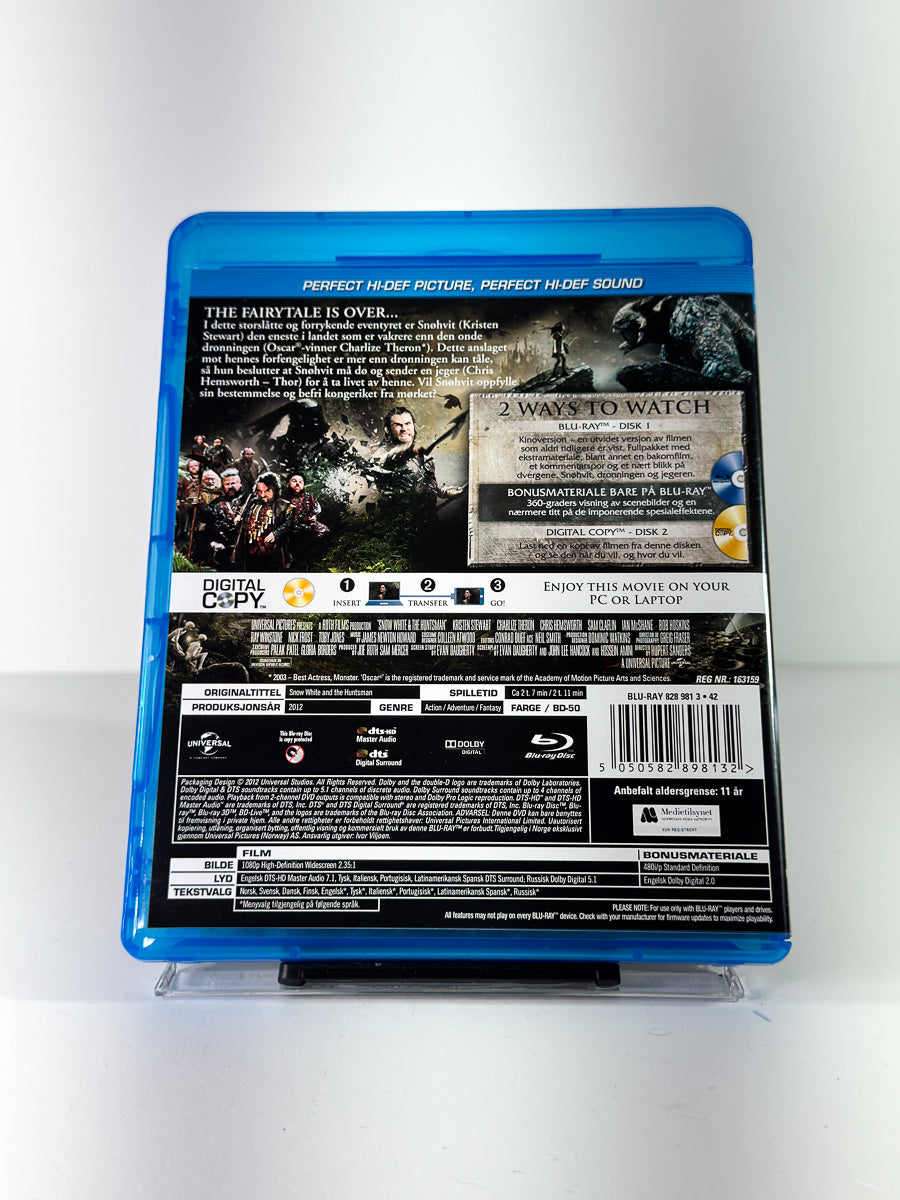 Bakside av cover til Snow White & the Huntsman på Blu-ray