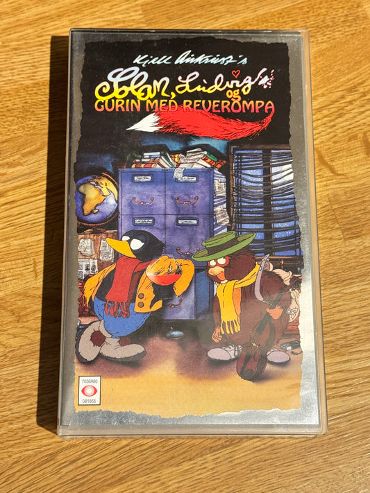 Forside av cover til Solan, Ludvig og Gurin med reverompa, norsk VHS-utgivelse