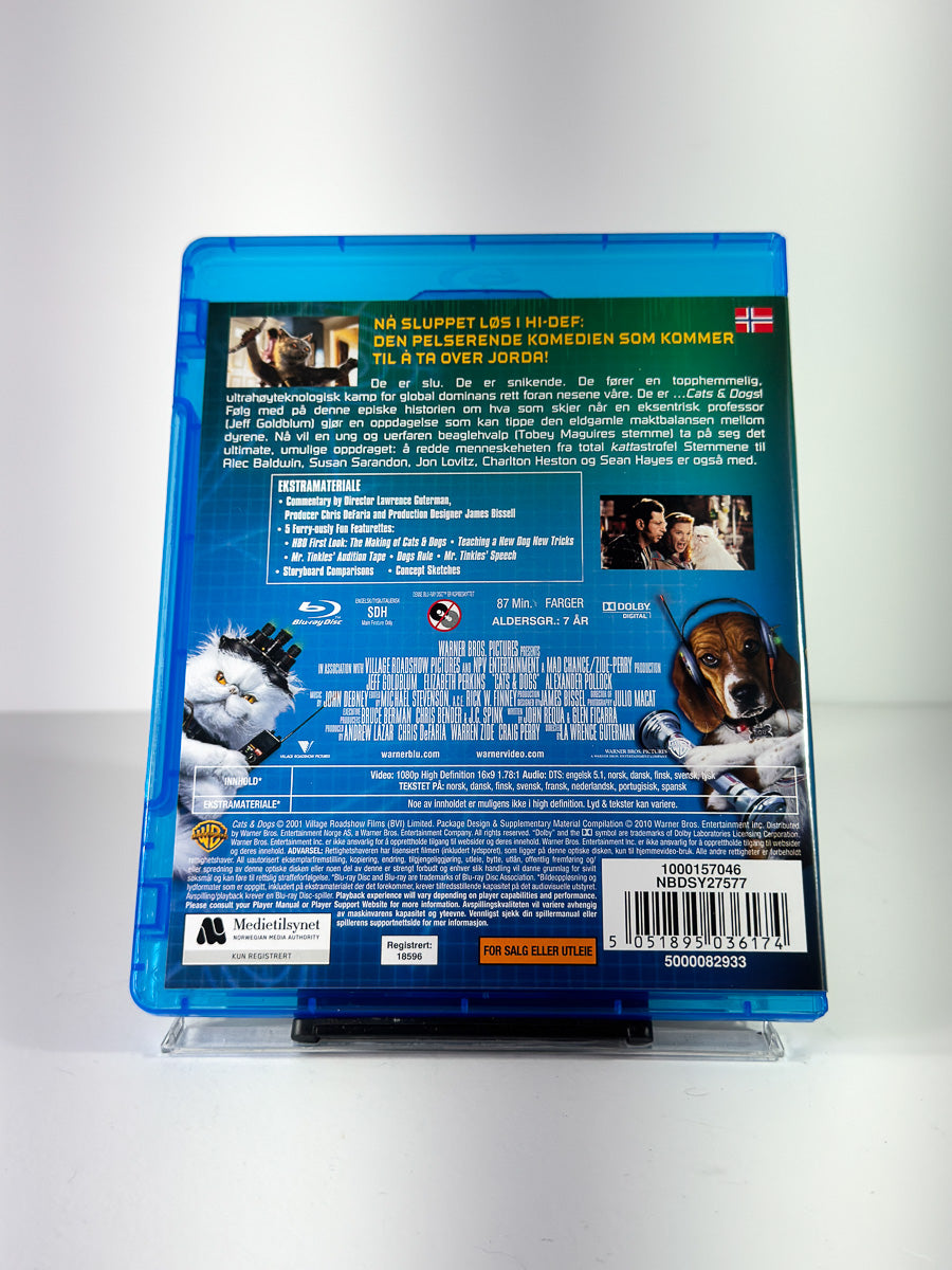 Bakside av cover til Som Hund og Katt på Blu-ray