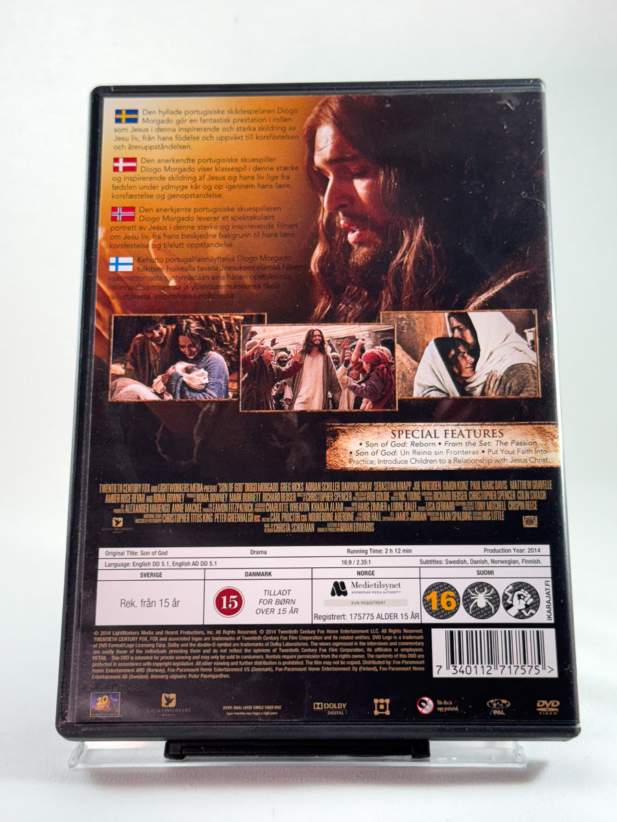 Bakside av DVD-cover til Son of God, bruktfilm hos nettbutikken Brukbar Film
