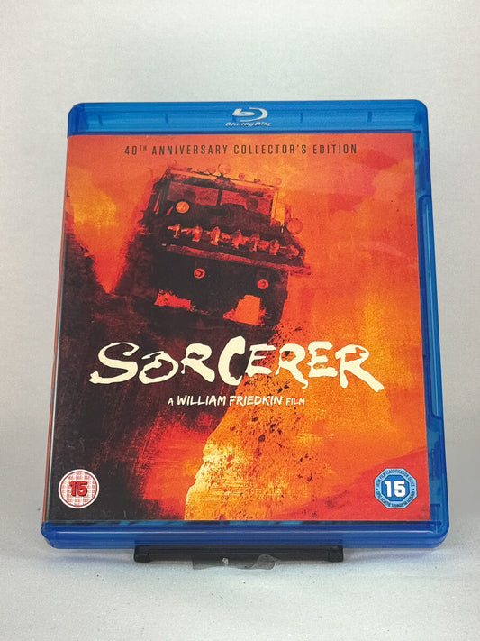 Forside av Blu-ray-cover for Sorcerer – intens thriller fra William Friedkin, 40th Anniversary Collector’s Edition hos Brukbar Film.