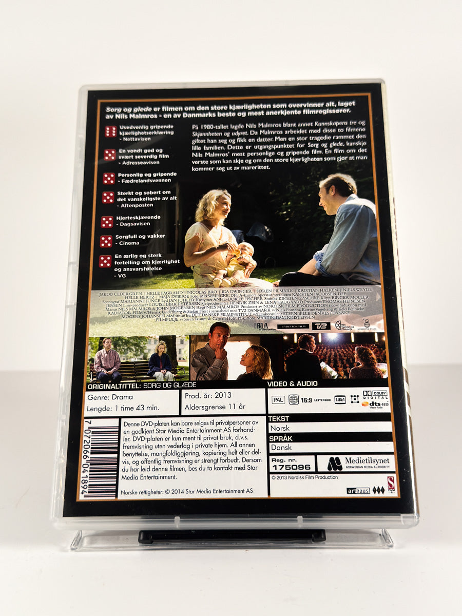 Bakside av cover til Sorg og glede på DVD