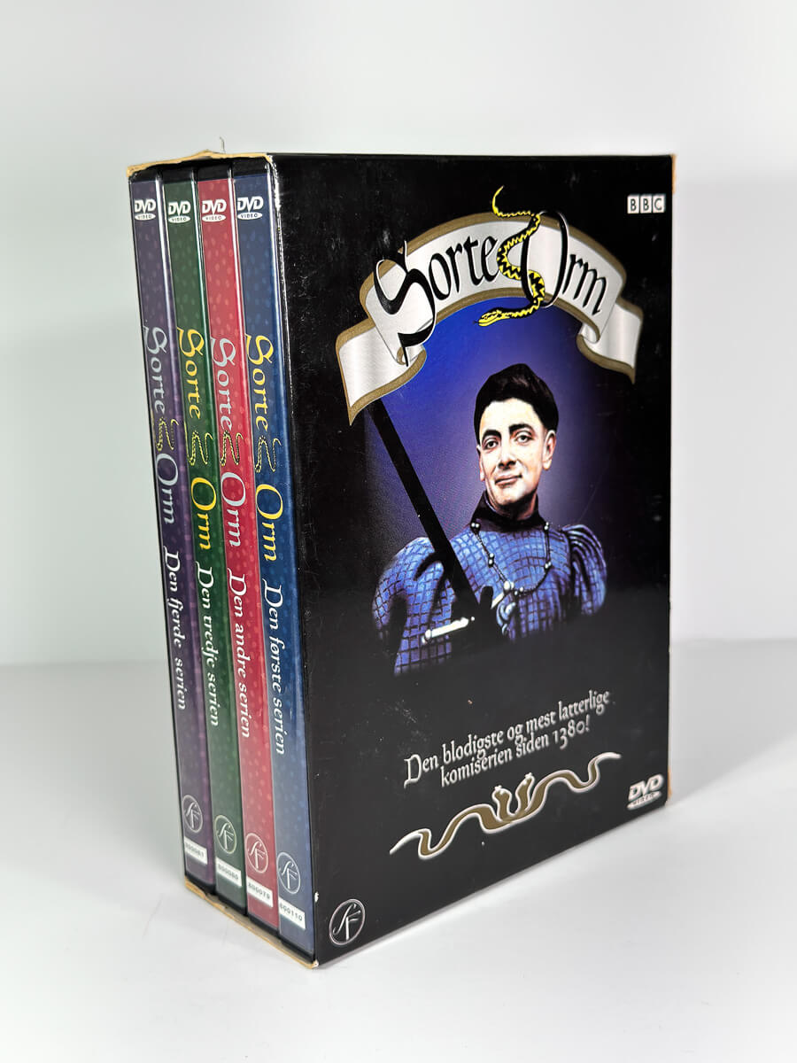 Bakside av cover til Sorte Orm, bruktfilm på DVD hos Brukbar Film