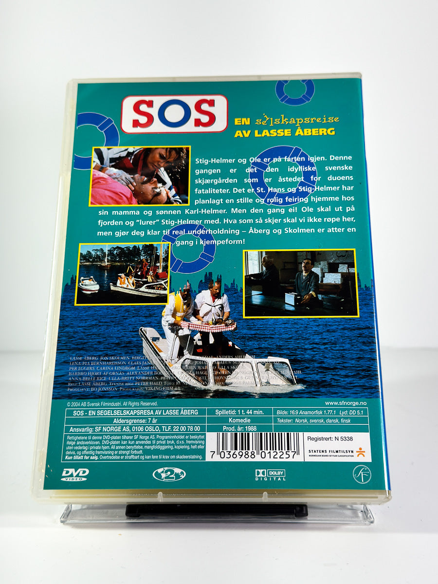 Bakside av cover til SOS på DVD
