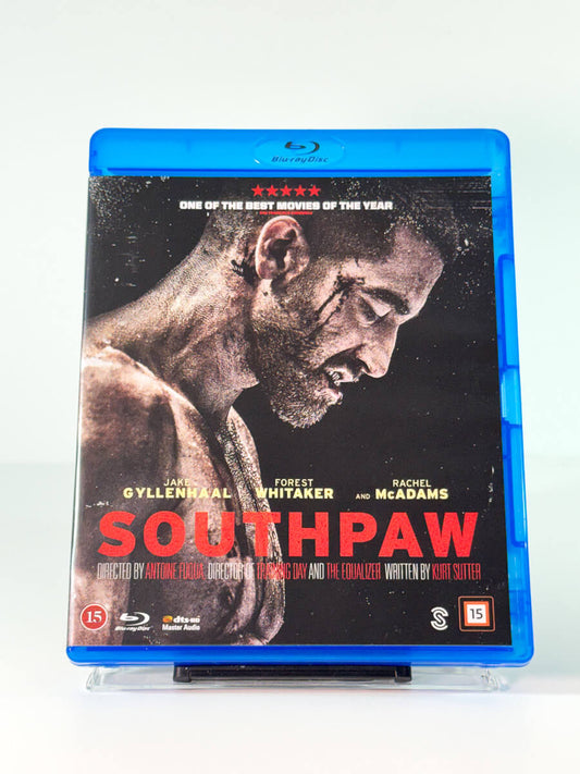 Forside av cover til Southpaw på Blu-ray, bruktfilm hos Brukbar Film