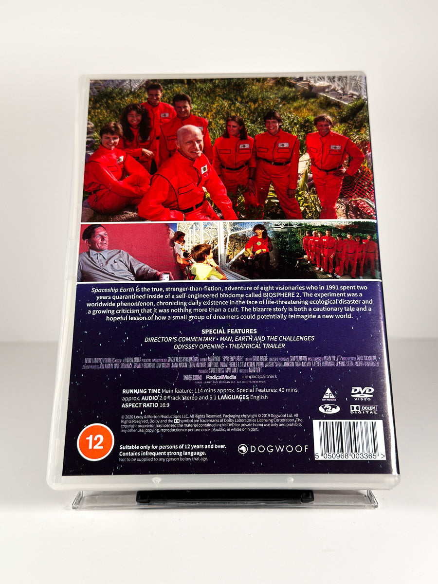 Bakside av cover til Spaceship Earth på DVD