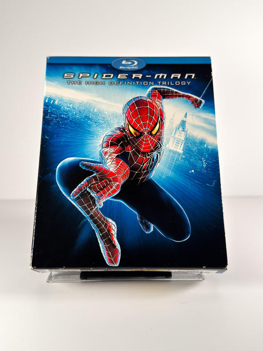 Forside av cover til Spider-Man – The High Definition Trilogy på Blu-ray