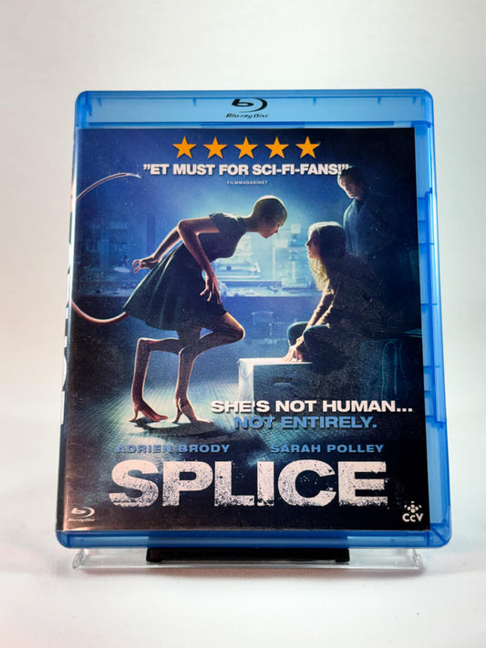 Forside av cover til Splice, brukt Blu-ray hos Brukbar Film