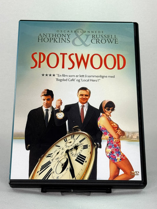 Forside av DVD-cover til Spotswood, brukt original DVD hos Brukbar Film