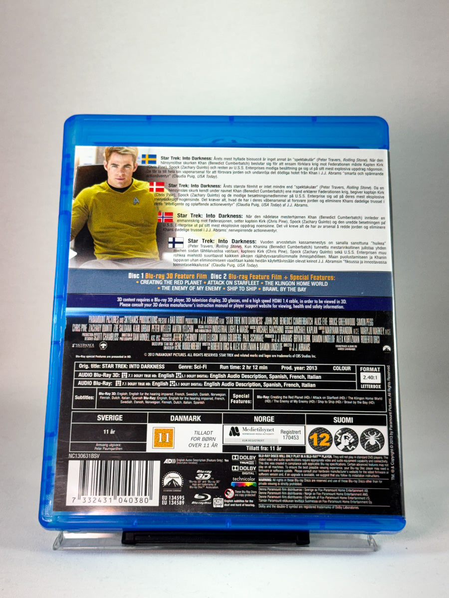 Bakside av Blu-ray-cover til Star Trek: Into Darkness, brukt original Blu-ray hos Brukbar Film