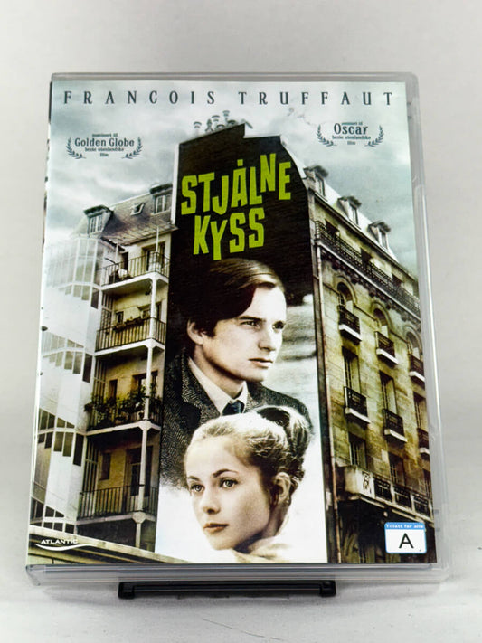 Forside av DVD-cover til Stjålne kyss (Baisers volés) – brukt fransk klassiker på DVD, tilgjengelig hos Brukbar Film