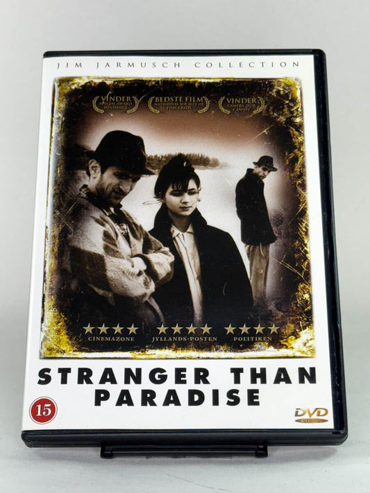 Forside av DVD-cover til Stranger Than Paradise – brukt kultfilm på DVD, kjøp originale filmer hos Brukbar Film