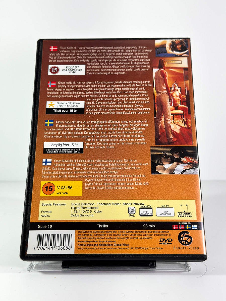 Bakside av cover til Suite 16 på DVD
