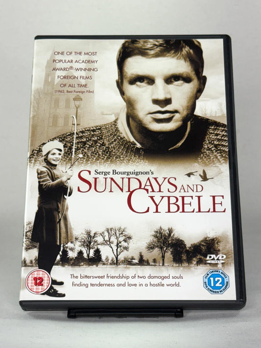 Forside av DVD-cover for Sundays and Cybèle, et Academy Award-vinnende fransk drama; brukt DVD i originalutgave hos Brukbar Film.