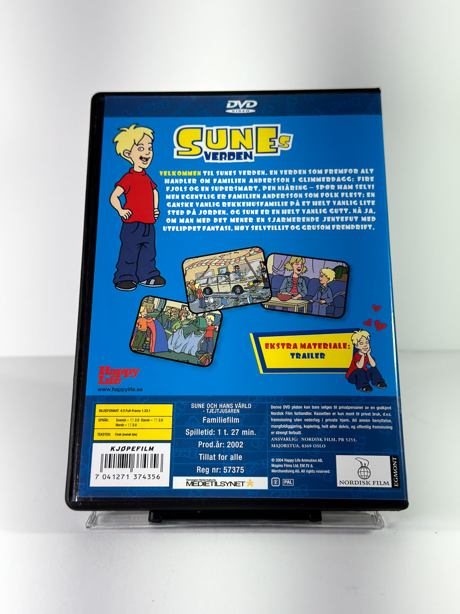 Bakside av cover til Sunes verden: Jentefuten på DVD
