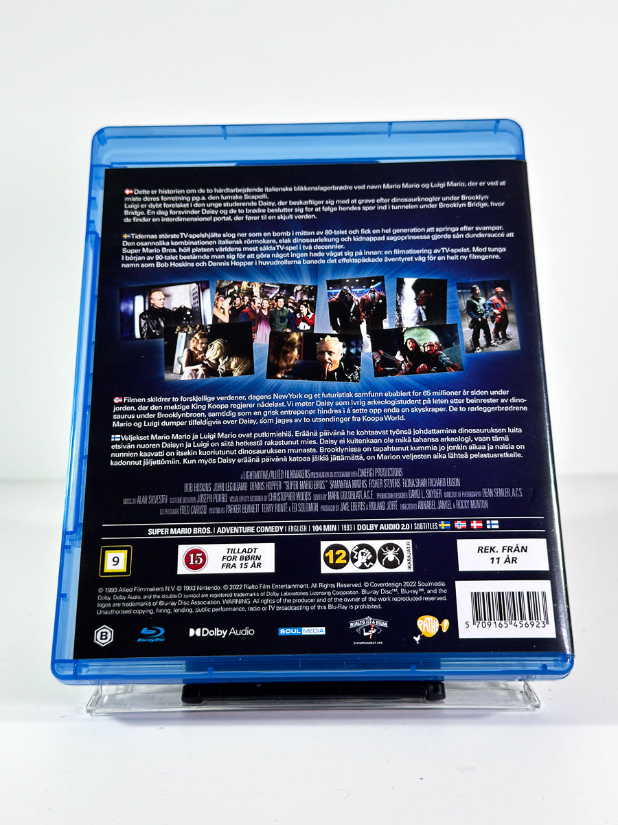 Bakside av cover til Super Mario Bros. på Blu-ray