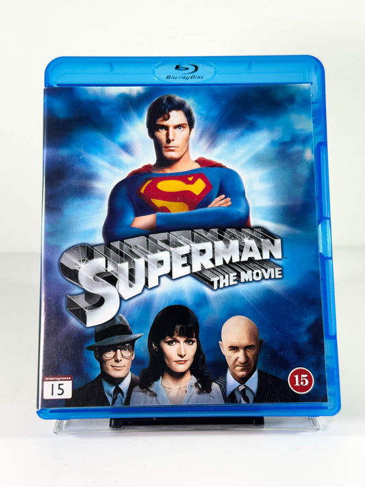 Forside av cover til Superman The Movie, bruktfilm hos nettbutikken Brukbar Film