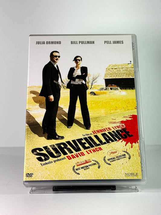 Forside av cover til Surveillance, bruktfilm hos nettbutikken Brukbar Film