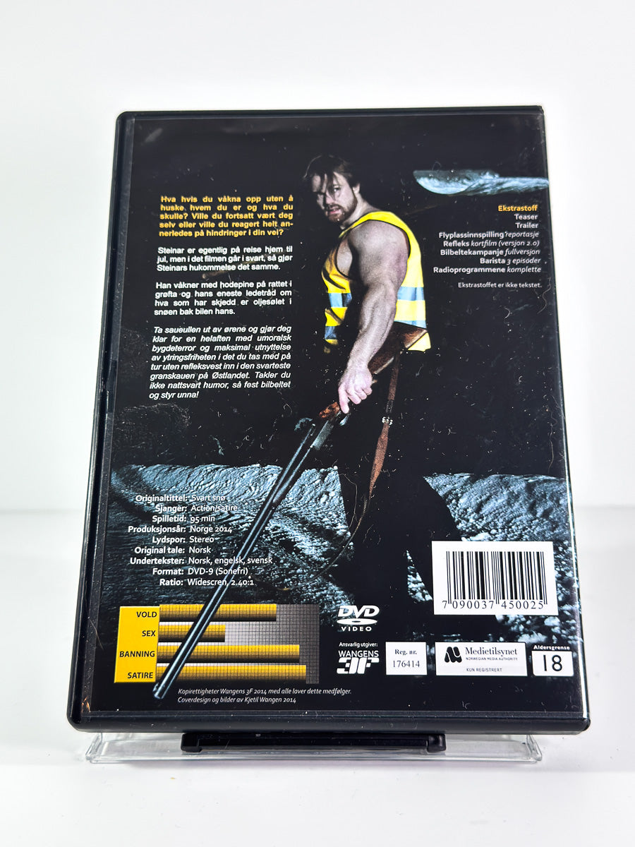 Bakside av cover til Svart Snø på DVD