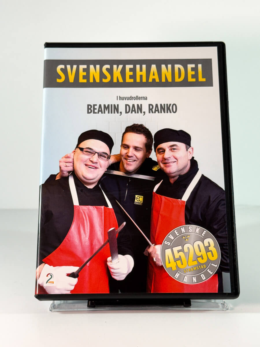 Forside av cover til Svenskehandel, bruktfilm hos nettbutikken Brukbar Film