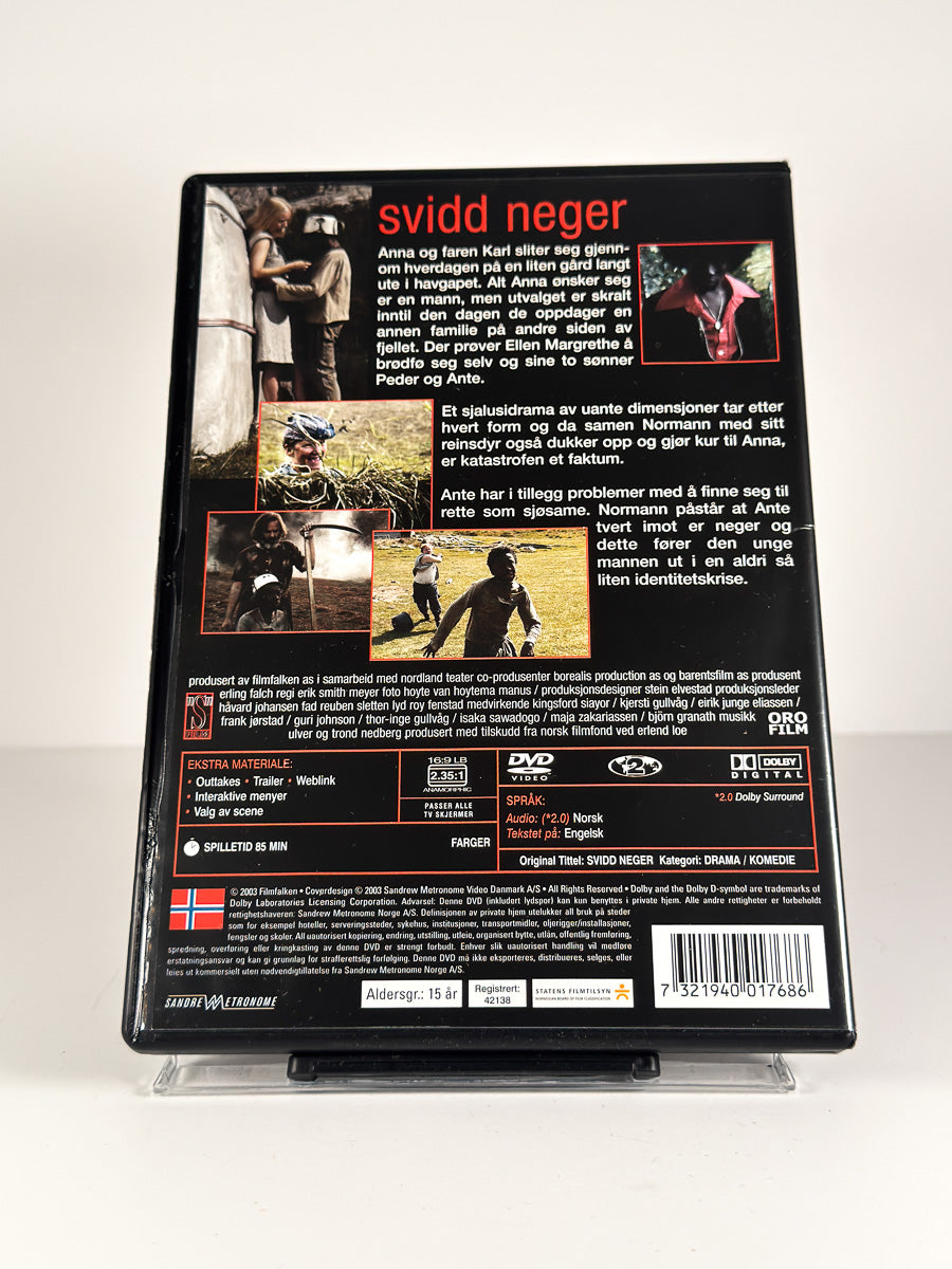 Bakside av cover til Svidd neger på DVD