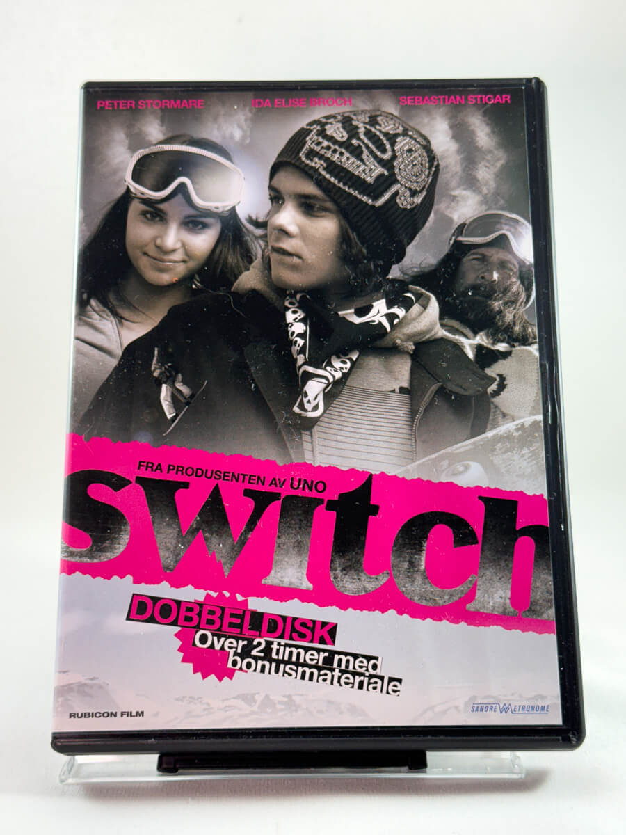Forside av filmcover til Switch, brukt norsk ungdomsfilm på DVD hos Brukbar Film