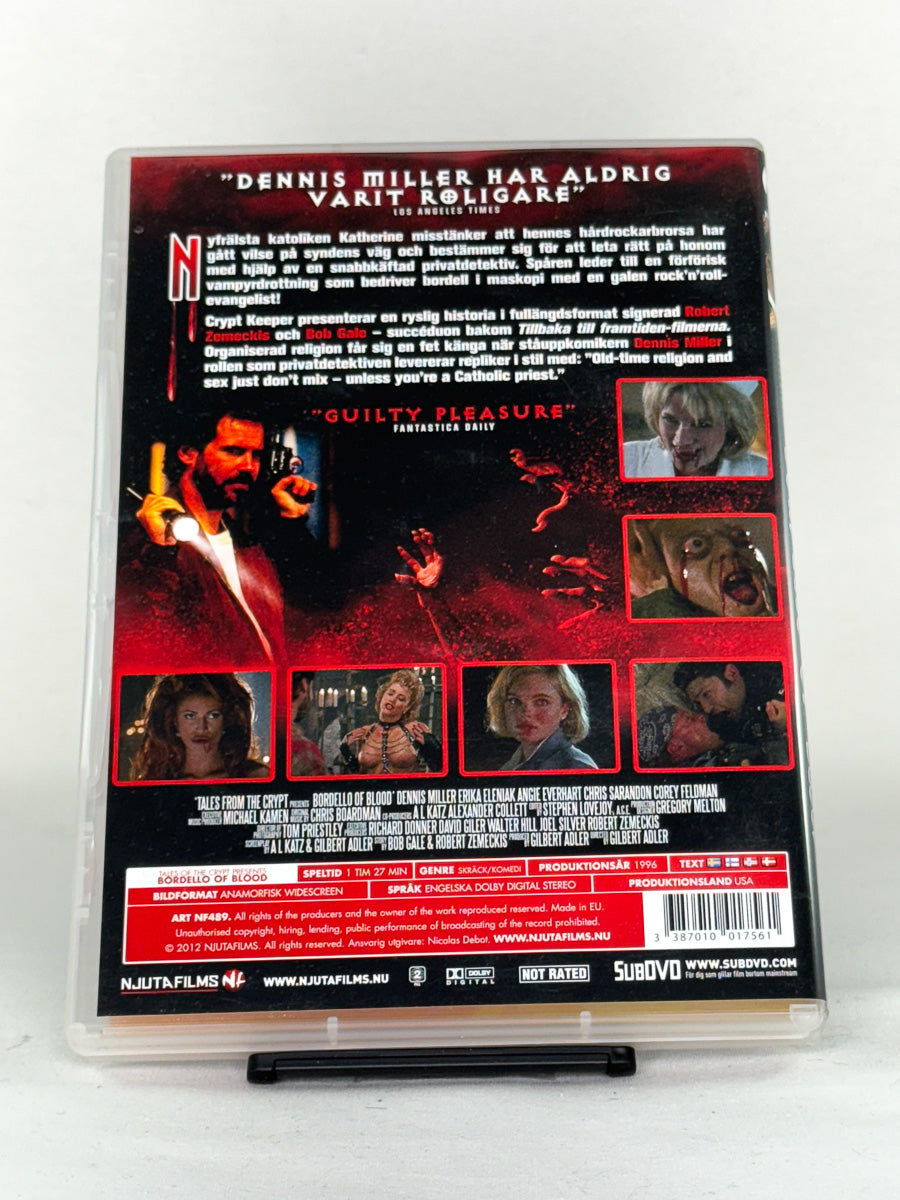 DVD-bakside til filmen Tales from the Crypt Presents: Bordello of Blood
Baksiden viser info, spesifikasjoner og eventuell ekstratekst – produktbilde fra nettbutikken Brukbar Film