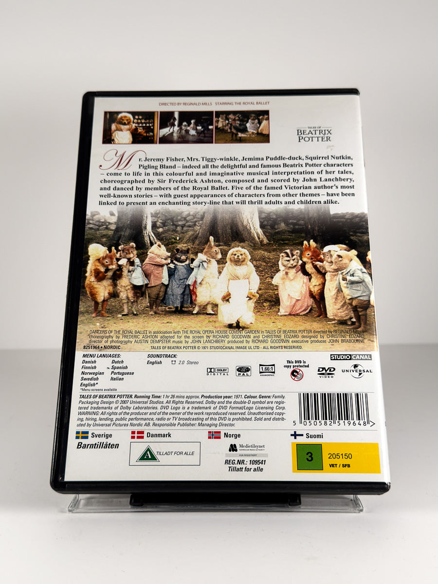 Bakside av cover til Tales of Beatrix Potter på DVD