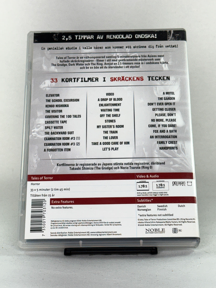Bakside av DVD-cover til Tales of Terror – brukt DVD med asiatisk horror-antologi, kjøp hos Brukbar Film
