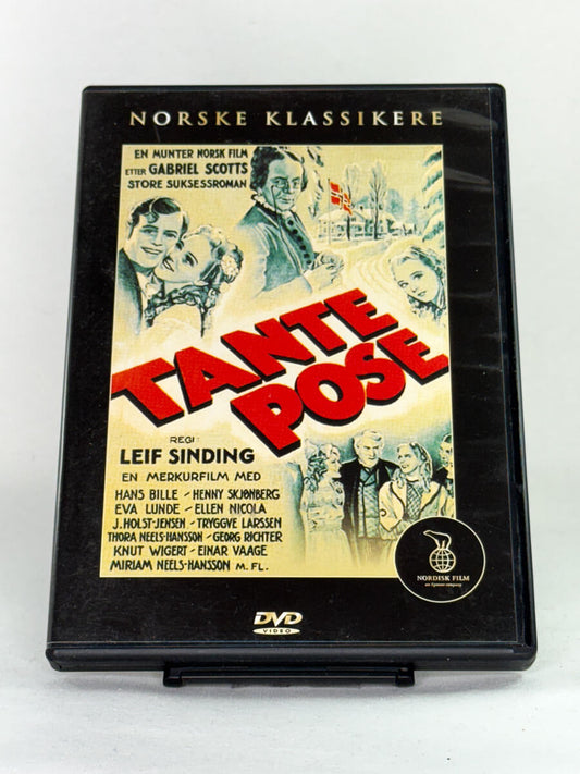 DVD-forside til filmen Tante Pose
Originalt cover brukt for produktbilde i nettbutikken Brukbar Film