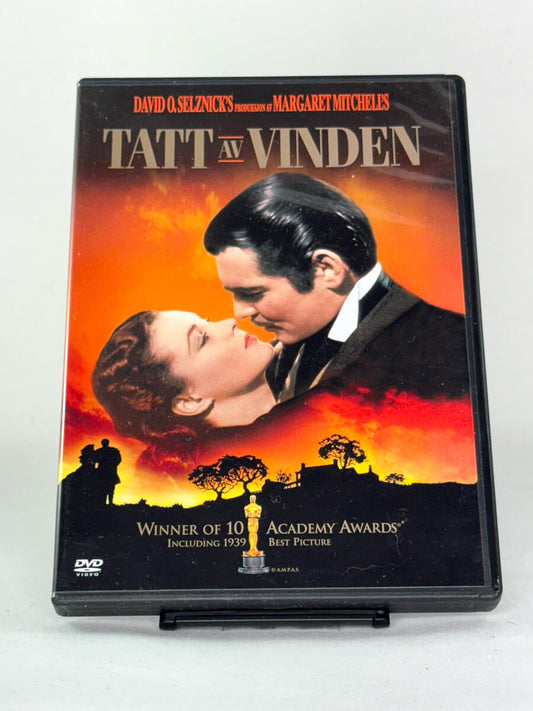 DVD-cover-forside til filmen Tatt av vinden (Gone with the Wind) – Brukt DVD fra nettbutikken Brukbar Film
