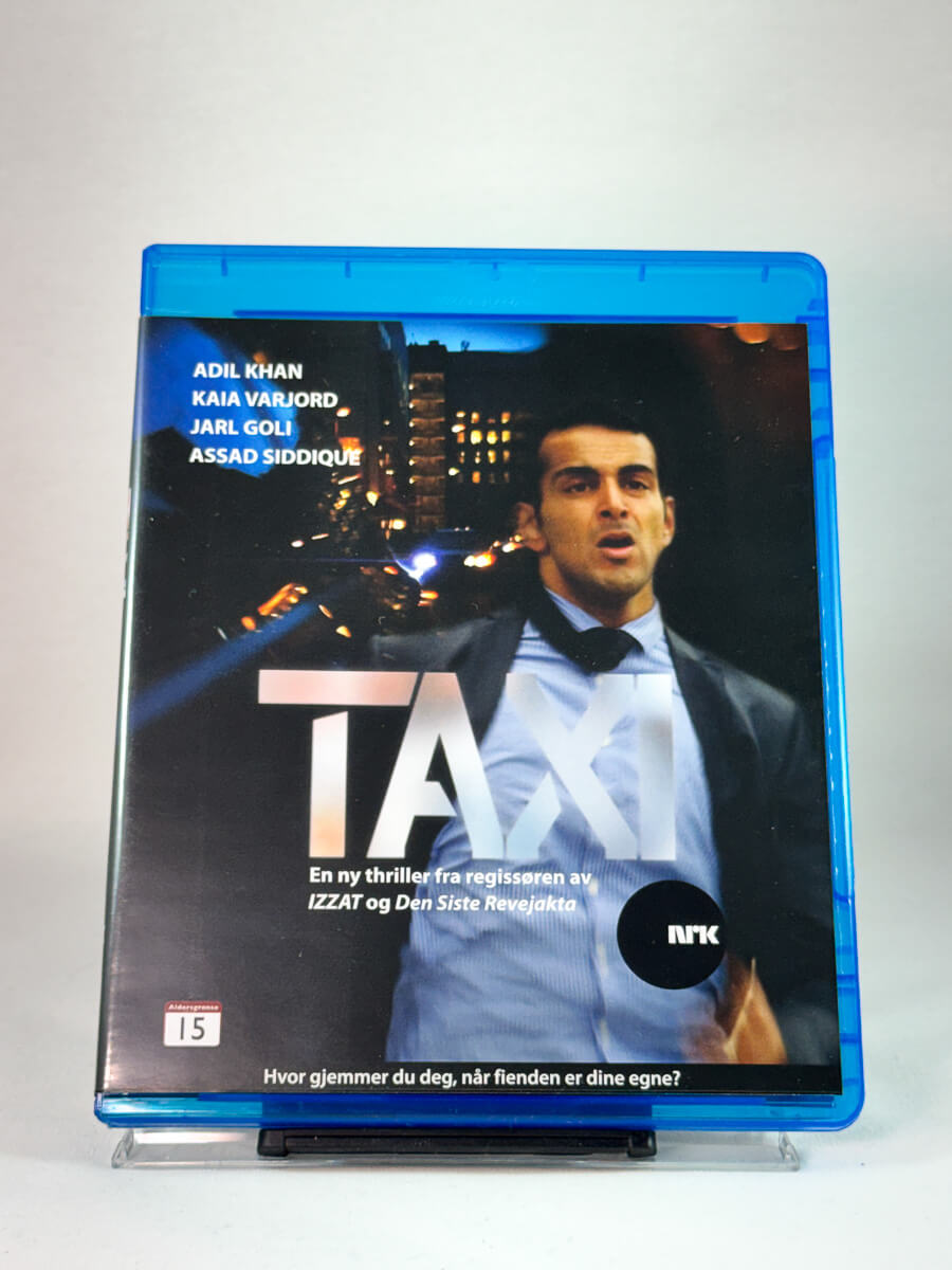 Taxi – forside av Blu-ray-cover, norsk thriller fra NRK, hos Brukbar Film