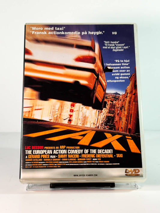 Forside av cover til taxi, bruktfilm på DVD hos Brukbar Film