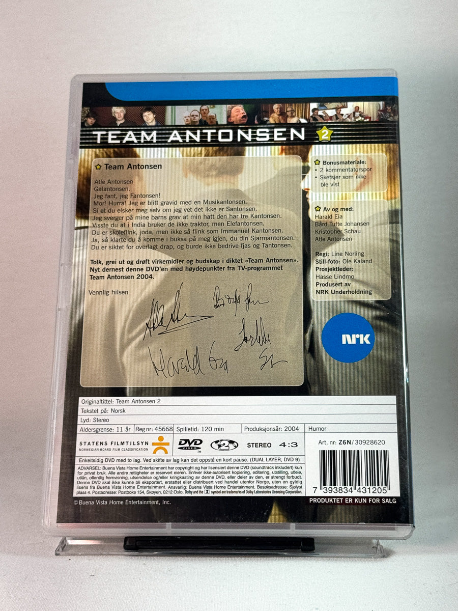 Bakside av cover til Team Antonsen Volum 2, brukt DVD hos Brukbar Film