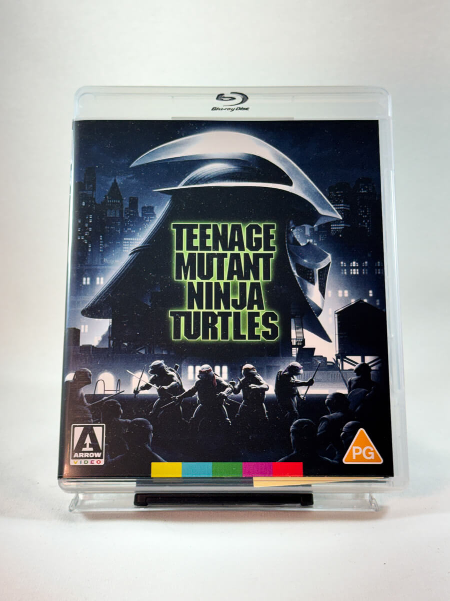 Forside av Blu-ray-cover til Teenage Mutant Ninja Turtles, Limited Arrow Video utgave - second hand Blu-ray hos nettbutikken Brukbar Film 