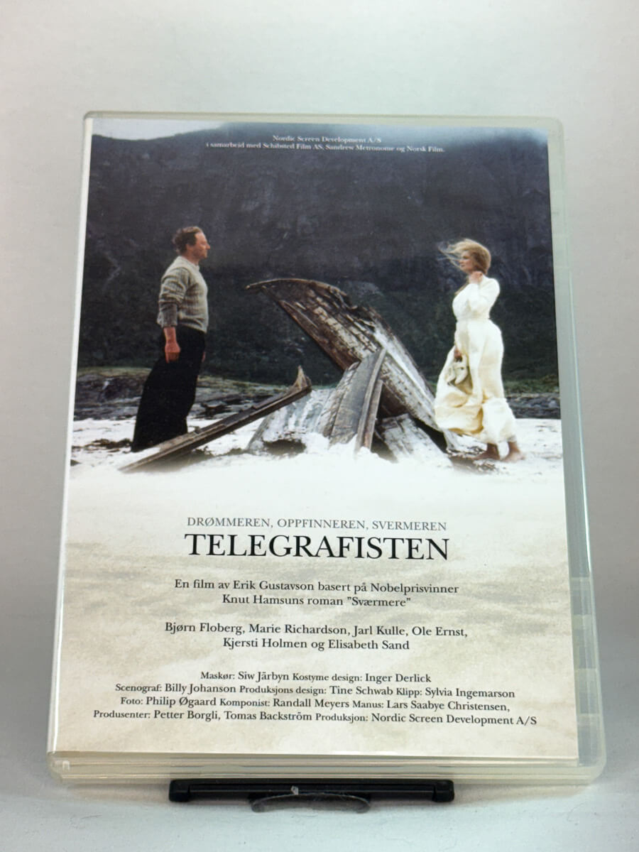 Forside av DVD-cover til Telegrafisten, brukt DVD hos Brukbar Film