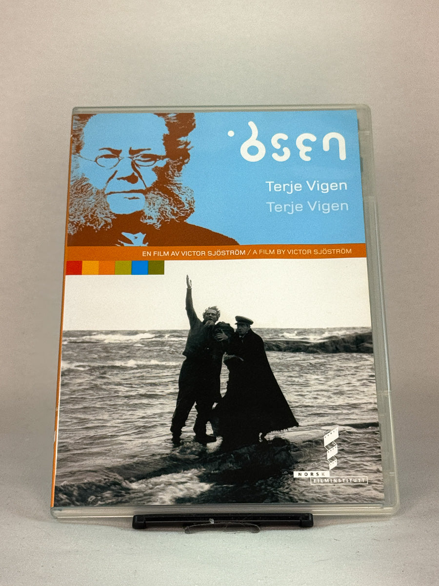 Forside av DVD-en Terje Vigen (1917) – norsk stumfilmklassiker basert på Henrik Ibsens dikt, brukt originalfilm på DVD fra Brukbar Film.
