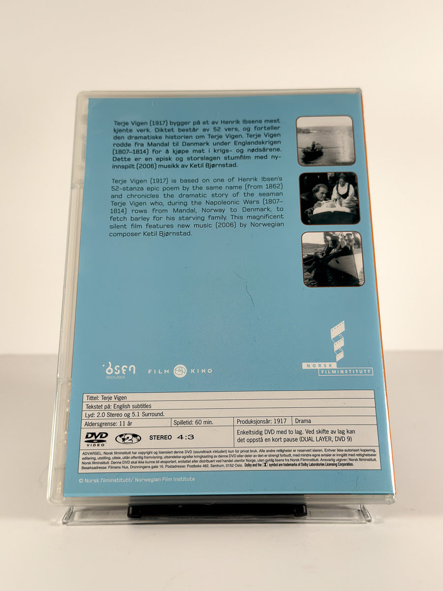 Bakside av cover til Terje Vigen på DVD