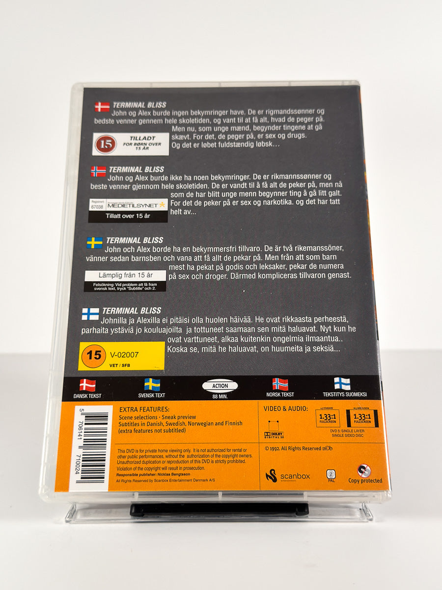 Bakside av cover til Terminal Bliss på DVD