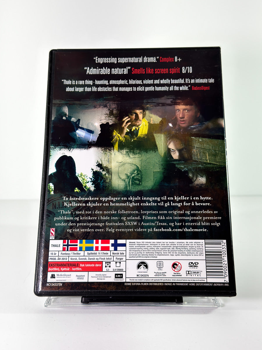 Bakside av cover til Thale, brukt original DVD hos Brukbar Film
