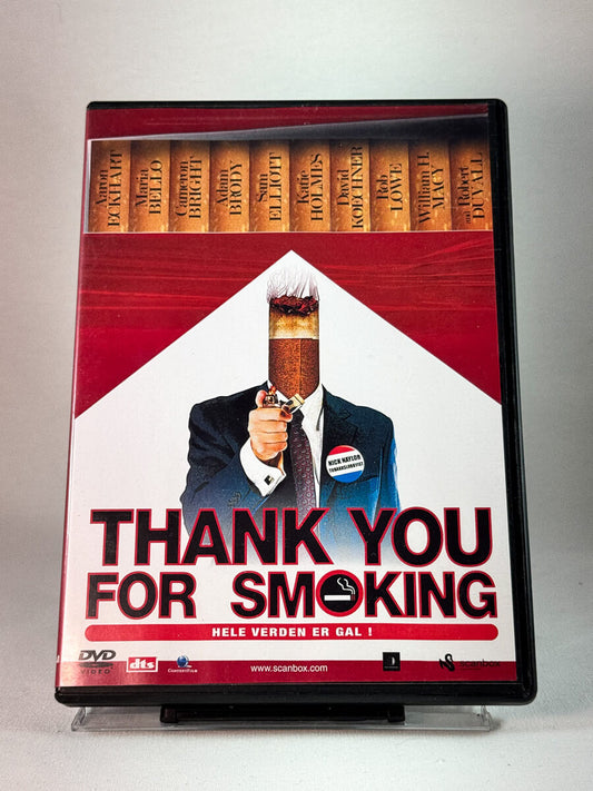 Forside av cover til Thank You for Smoking, brukt DVD hos Brukbar Film
