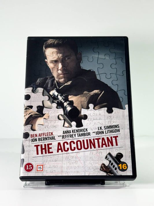 Forside av cover til the accountant, bruktfilm hos nettbutikken Brukbar Film