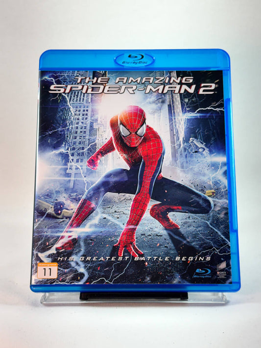 Forside av Blu-ray-cover til The Amazing Spider-Man 2, bruktfilm hos nettbutikken Brukbar Film