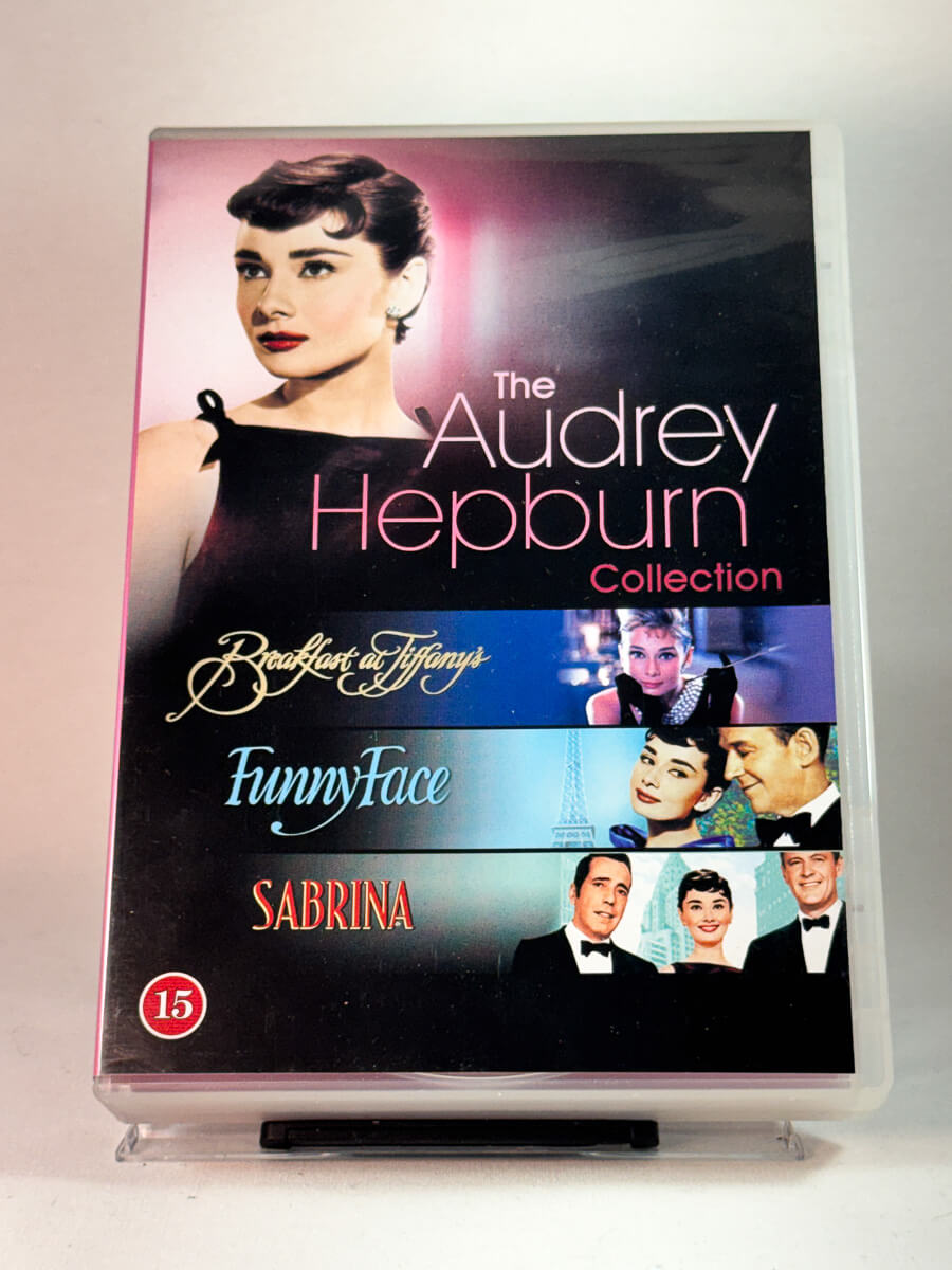Forside av DVD-cover for The Audrey Hepburn Collection, bruktfilm på DVD hos Brukbar Film