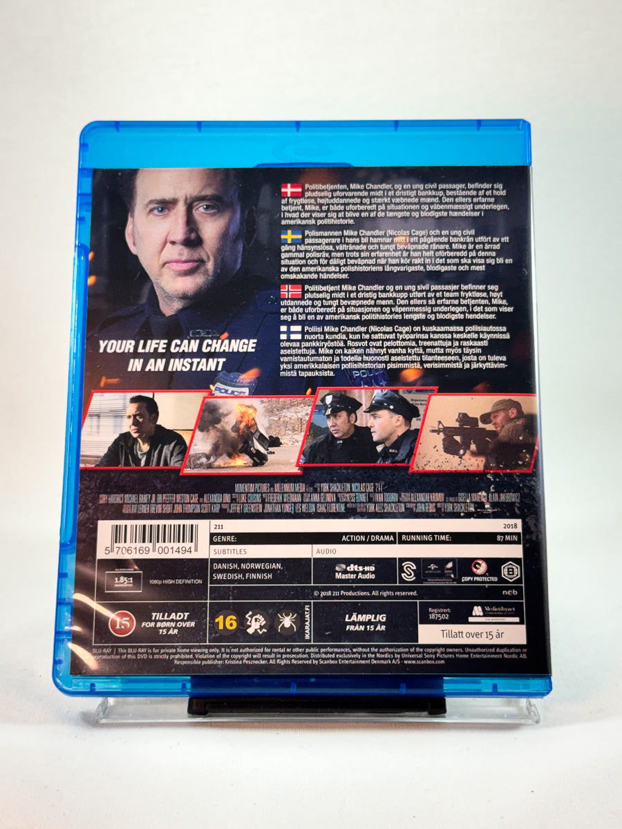 Bakside av cover til The Bank Heist, brukt Blu-ray hos Brukbar Film