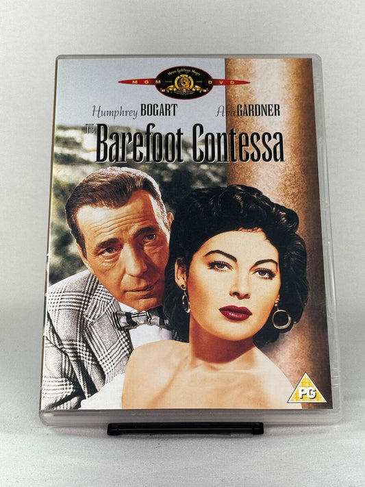 Brukt DVD-film The Barefoot Contessa – forside av originalt filmcover, kjøp klassiske Hollywood-drama hos Brukbar Film.